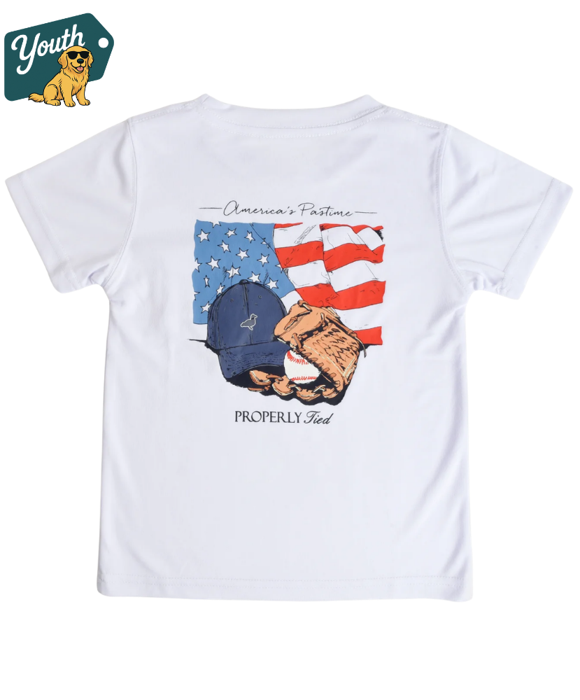 Properly Tied - Boys Performance Tee SS - America's Pasttime