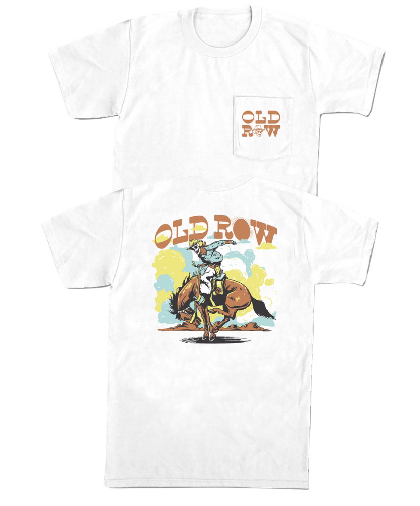 Old Row - Bucking Cowboy Pocket Tee