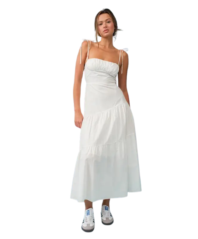 Kinsley Smocked Back Tiered Midi Dress