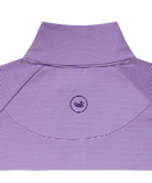 Purple striped QUARTER ZIP PULLOVER with a Southern Marsh logo on a white background