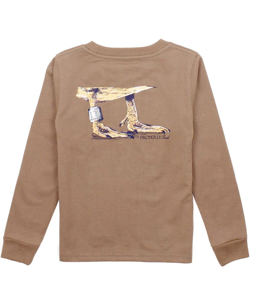 Properly Tied - Youth Duck Band LS Tee