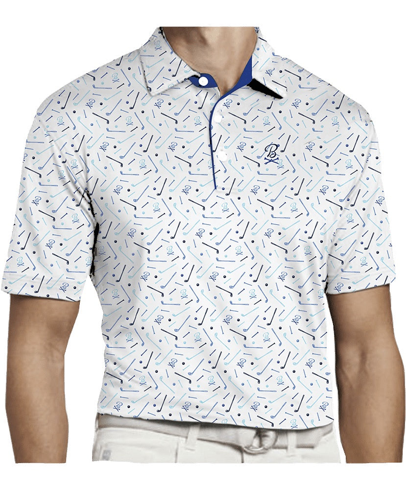 Barstool Golf - Clubs Printed Polo