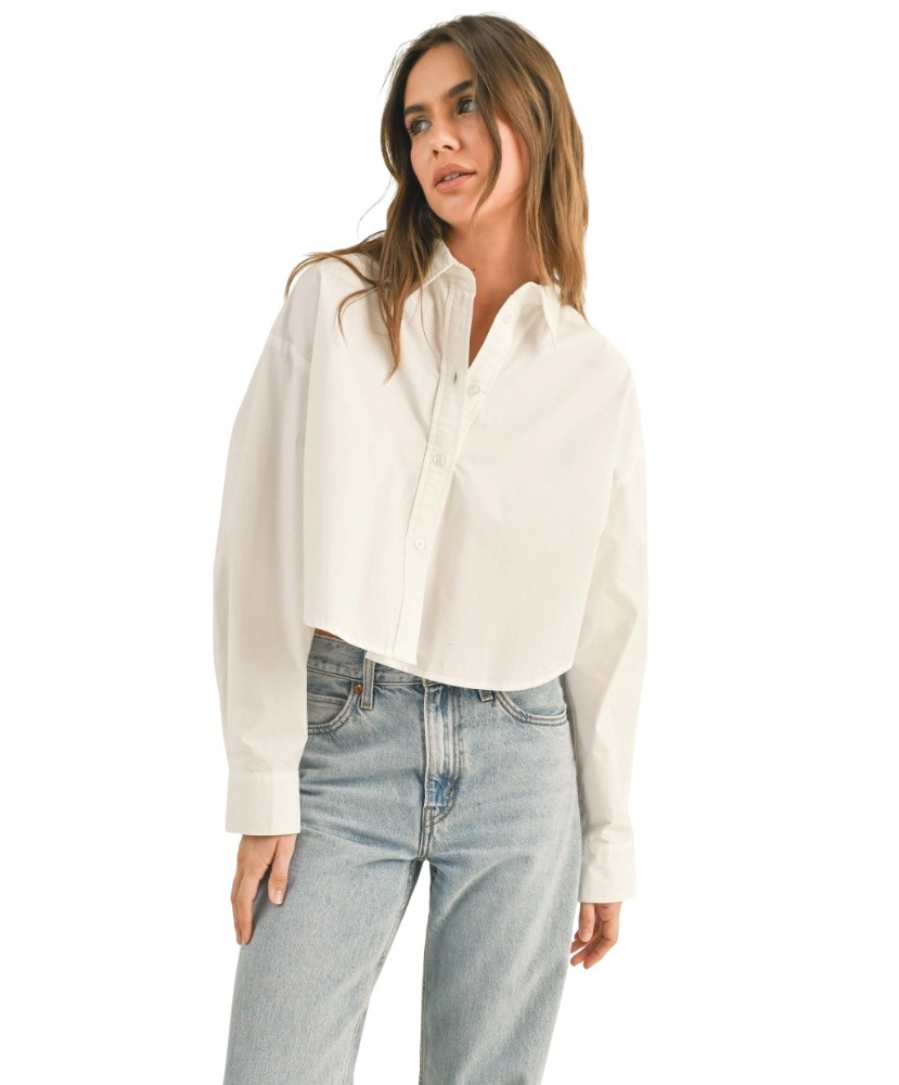 Cropped Button Down Shirt