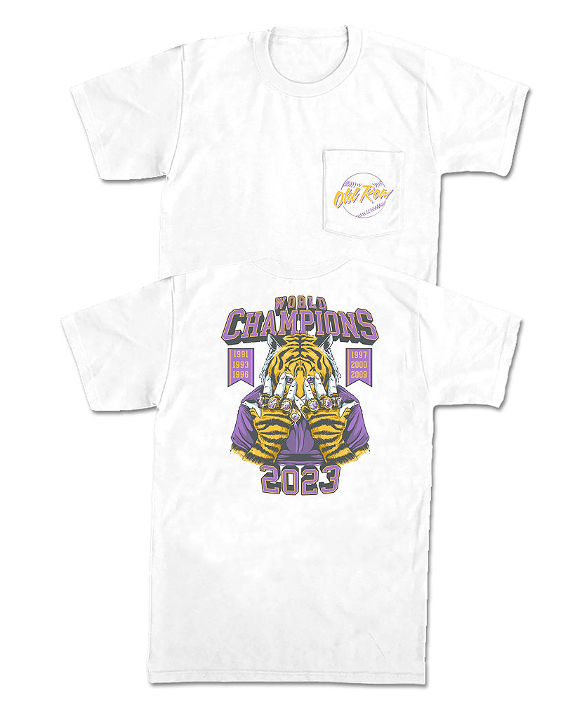 Old Row - Tiger Baseball 7 Rings Pocket Tee