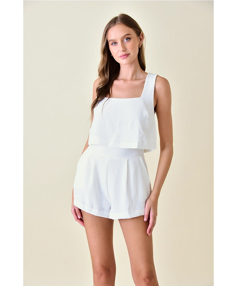 Caroline Relaxed Flutter Crop Top