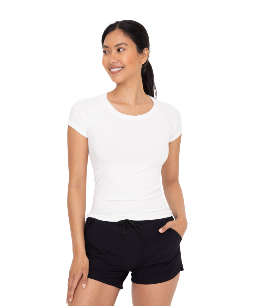 Sadie Seamless Perforated Tee