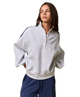 Boutique - Snap Collar Varsity Sweatshirt