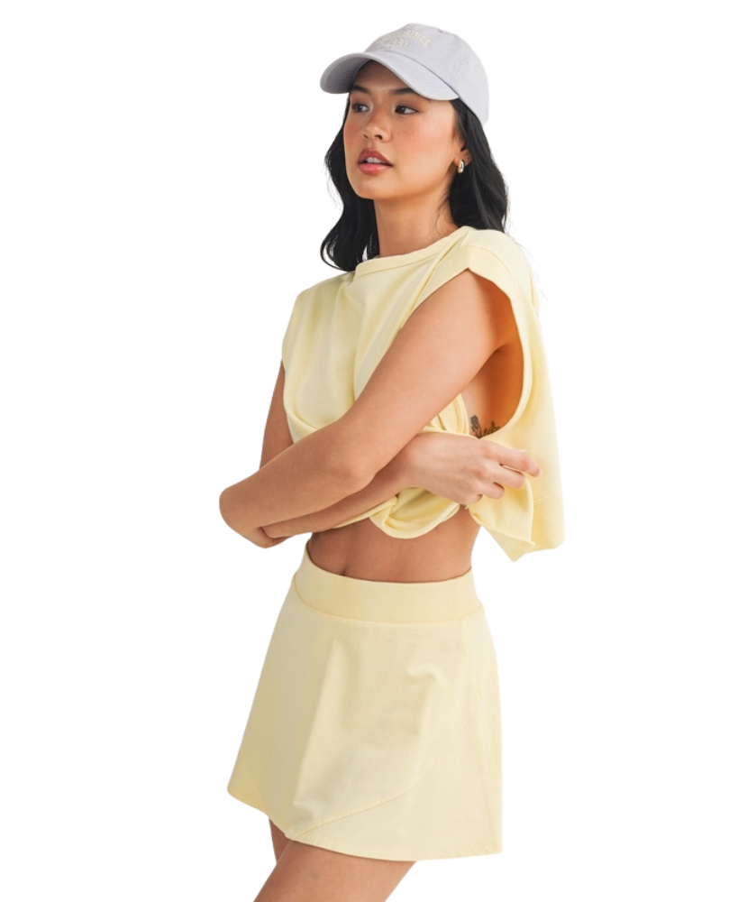 Meg Mineral Wash Open Back Top