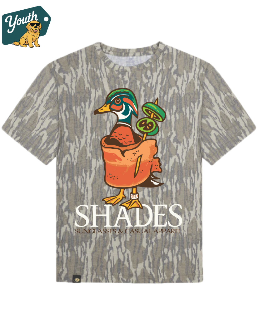 Shades - YOUTH Duck Popper Mossy Oak Tee