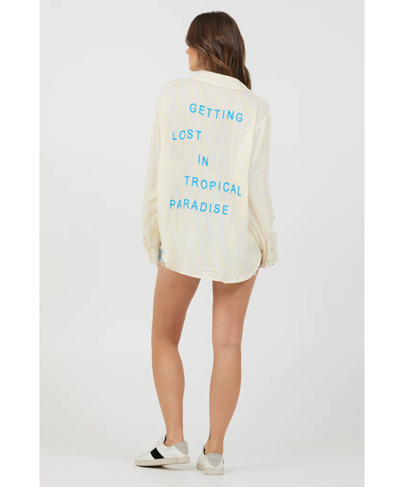 Lost in Paradise Button Down