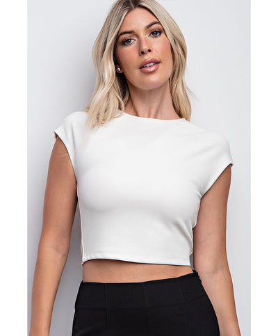 Neutrals Only Cropped Tee