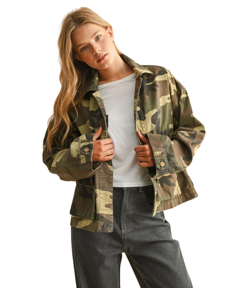 Kelsey Camouflage Printed Jacket