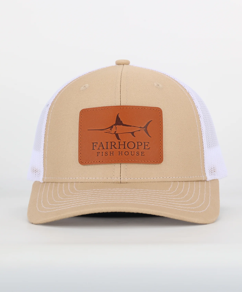 Fairhope Fish House - Sword Leather Patch Hat
