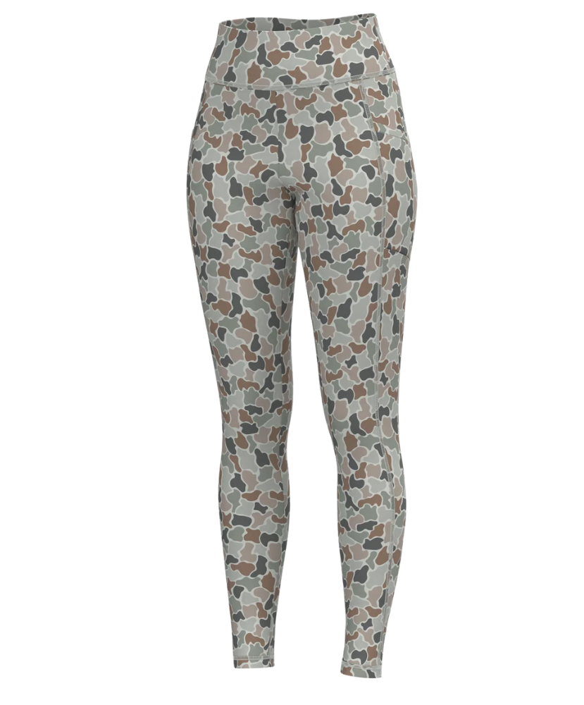 Camo Patterned leggings on a white background