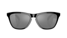 Polar sunglasses with a glossy black acetate frame and dark gray mirrored lenses, shown from the front on a solid white background.