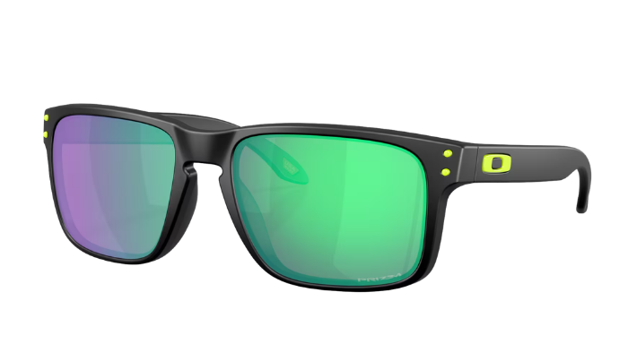 Oakley Sunglasses with gree lenses on a white background