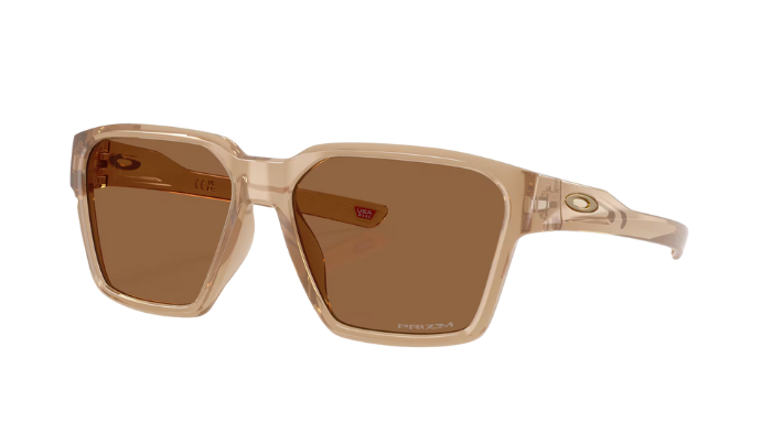 Oakley Briza Sunglasses with brown lenses and beige frame on a white background