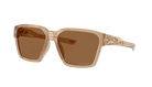 Oakley Briza Sunglasses with brown lenses and beige frame on a white background