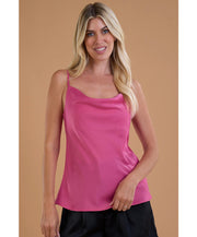 Oh The Places Satin Cowl Neck Cami