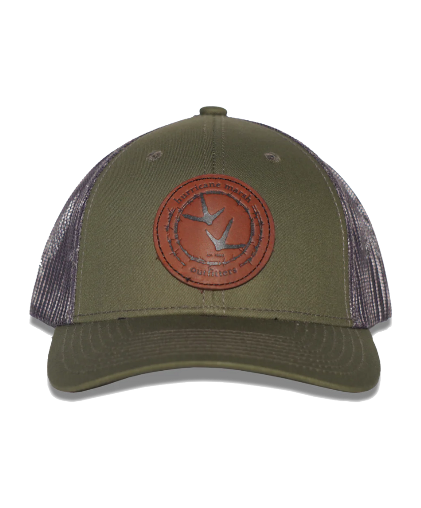 Hurricane Marsh - Turkey Tracks Leather Patch Hat