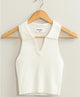 Remi Ribbed Collared Top