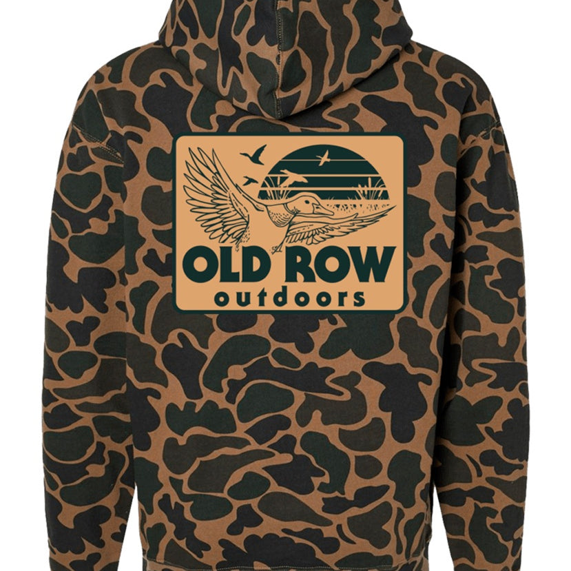 Hooded Sweatshirt Old Row Pullover Duck Camo Hooded Camo