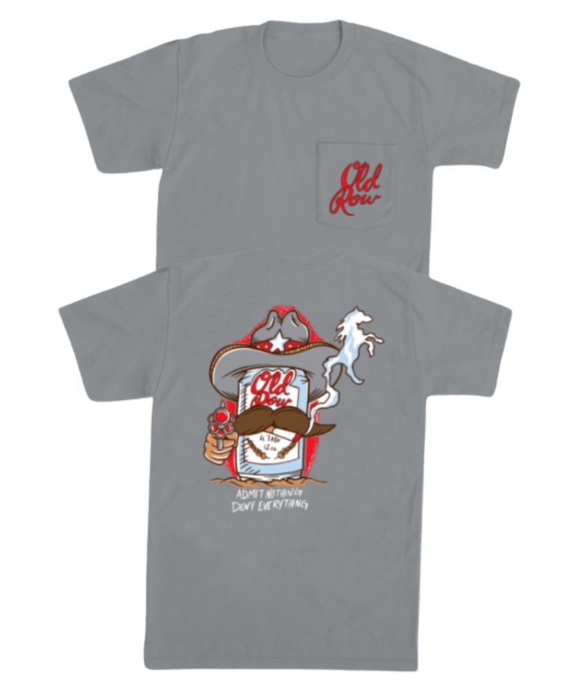 Old Row - Smokin Cowboy Pocket Tee