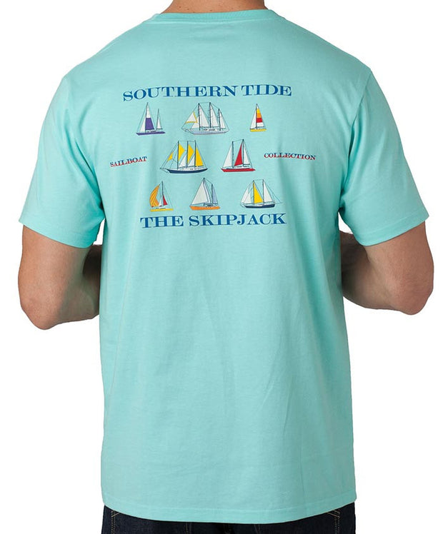 Southern Tide - Sailboat T-Shirt Aqua Back