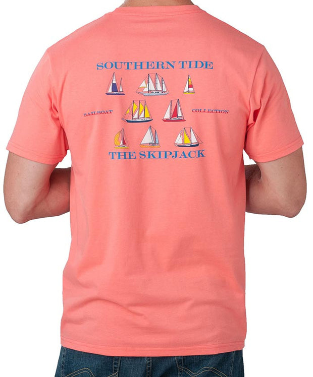 Southern Tide - Sailboat T-Shirt Georgia Peach Back
