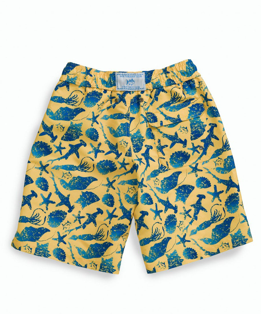 Southern Tide - Boys Ocean Batik Swim Trunk