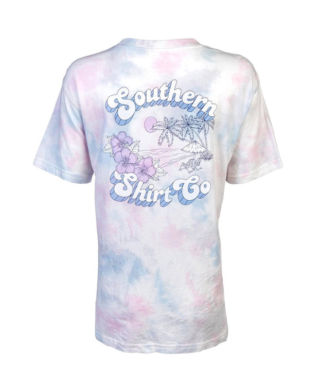 Southern Shirt Co - Watercolor Palms Tie Dye Tee