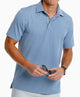 Southern Tide - Driver Heather Micro Stripe Perf Polo
