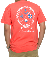 Southern Shirt Co. - Nautical Rope Short Sleeve Tee - Sugar Coral