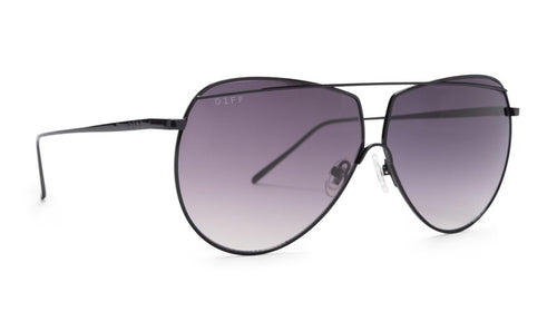 Diff eyewear Maeve Black Aviator Sunglasses new with case Maxwell | Polarized Aviator Sunglasses – WMP Eyewear main image 4