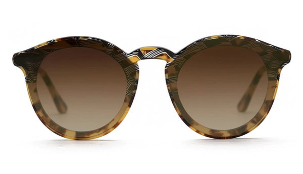KREWE Collins Nylon Sunglasses Women OS Adult Grey Blue‎ Round Gradient Lens KREWE Collins Nylon main image 3