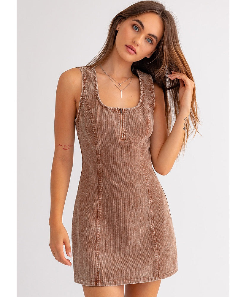 Cait Sleeveless Corduroy Dress