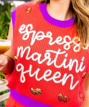 Queen of Sparkles - Espresso Martini Queen Sweater Tank