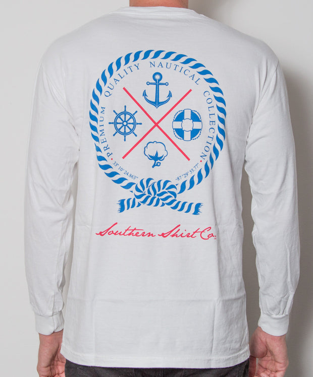 Southern Shirt Co. - Nautical Rope Long Sleeve - White