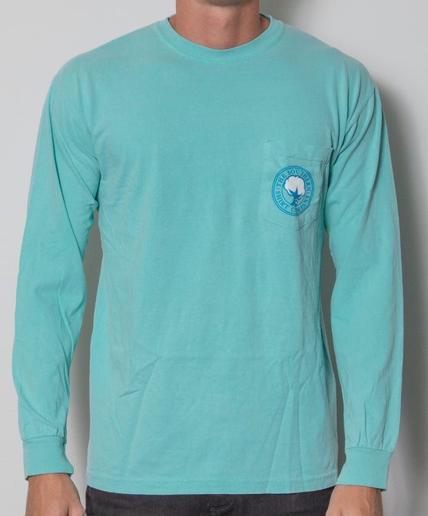 Southern Shirt Co. - Nautical Rope Long Sleeve - Chalky Mint Front