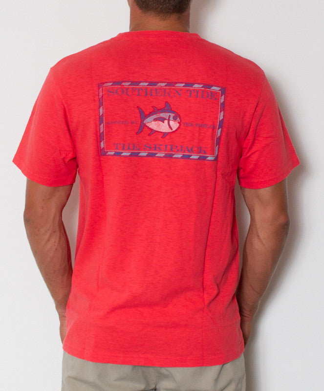 Southern Tide - Original Skipjack Slub T-Shirt Cayenne Back