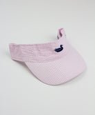 Southern Marsh - Seersucker Visor Pink Seersucker with Navy Duck