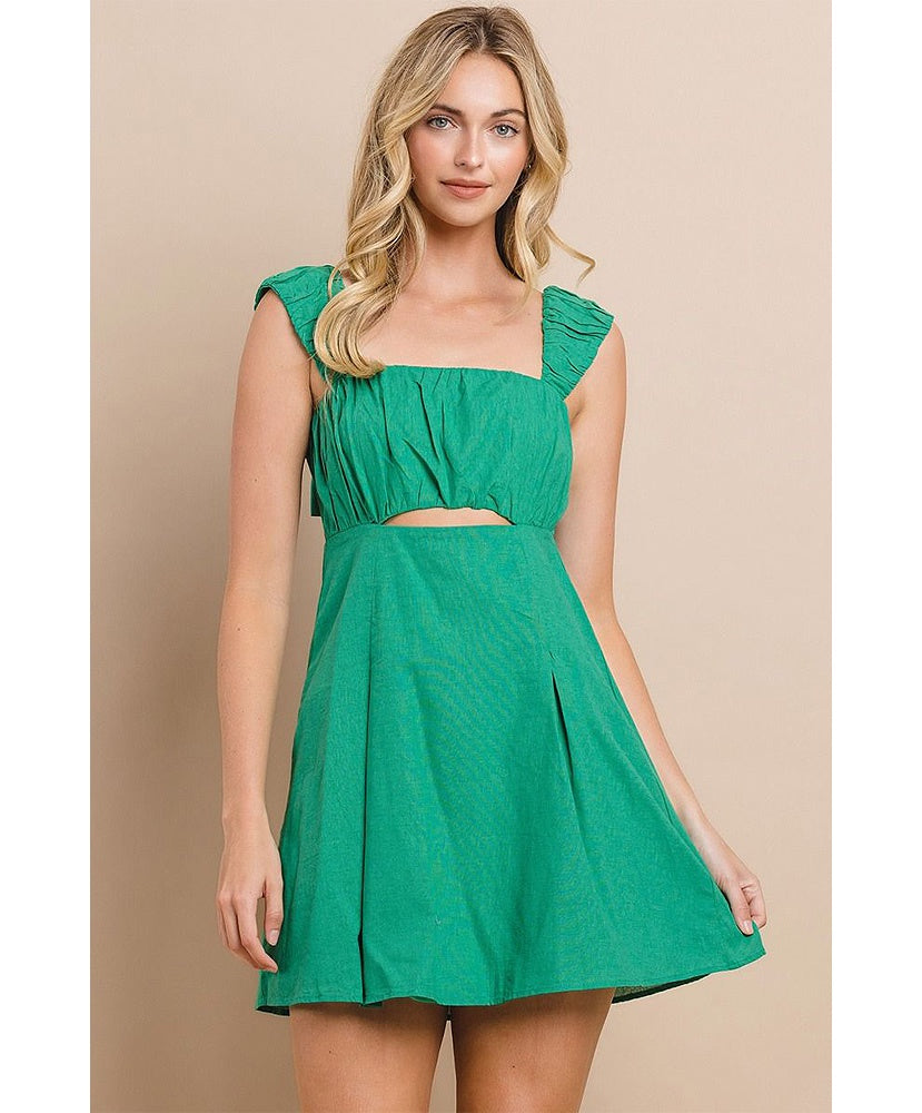 Faith Ruched Sleeve Mini Dress