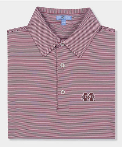 Genteal - Mississippi State Pinstripe Performance Polo
