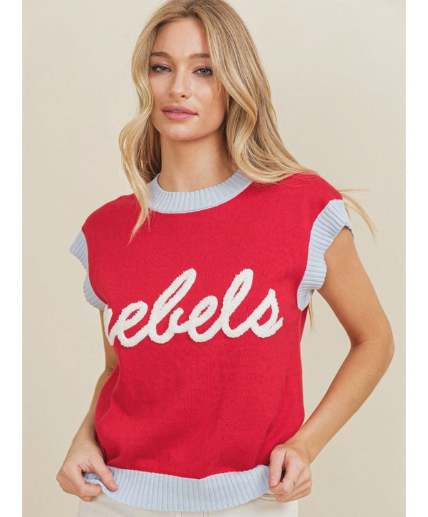 Rebels Game Day Short Sleeve Sweater