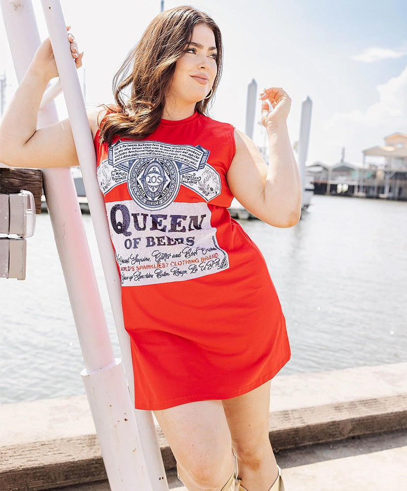 Queen of Sparkles - Beers Tank Tee Dress