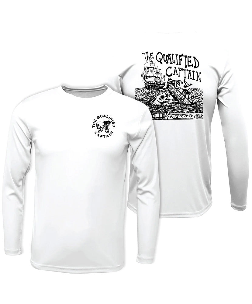 Qualified Captain - Captain vs Kraken Performance Crew LS Tee