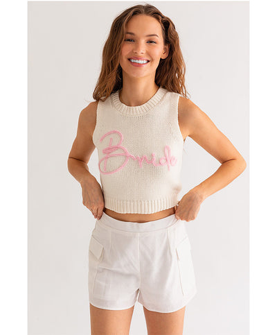 I'm The Bride Cable Knit Tank
