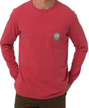 Southern Tide - Tackle & Bait Long Sleeve Tee - Antifouling Red Front