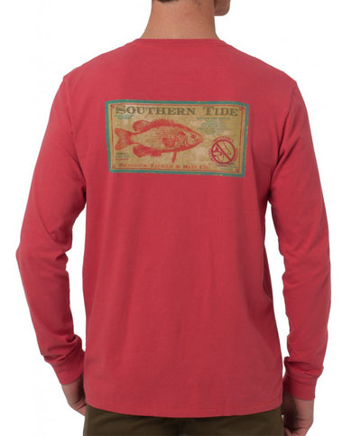 Southern Tide - Tackle & Bait Long Sleeve Tee - Antifouling Red