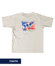 Southern Point - Youth American Flag Watercolor Greyton Tee